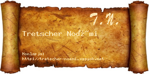 Tretscher Noémi névjegykártya